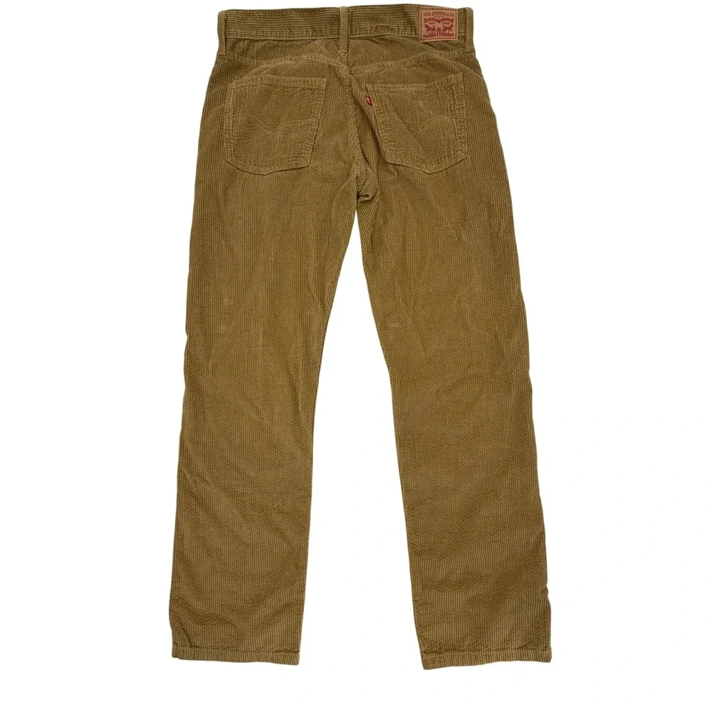 Levi Strauss Mens Tan Brown Corduroy Straight Leg Pants 31x30 A4690-1840